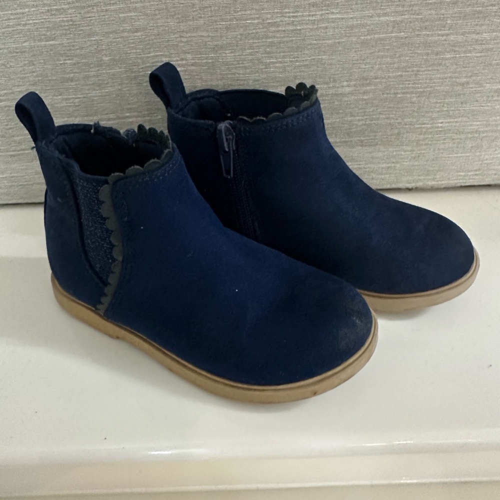 Tucker + Tate Blue Tan Ankle Boots with Side Zipper